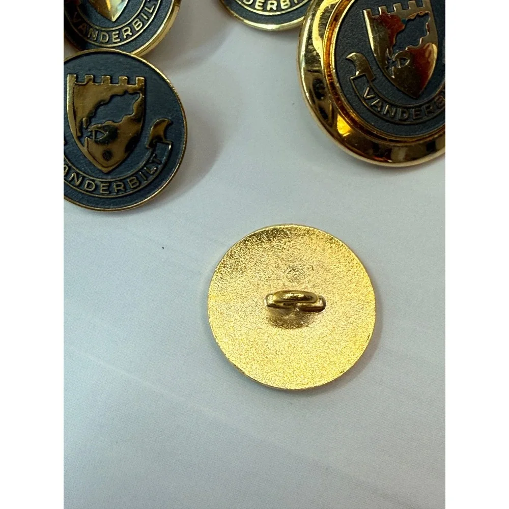 Vanderbilt University Ben Silver Blazer Button Set Cufflinks Tie Bar Gold Tone